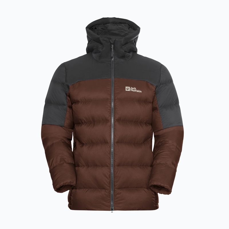 Geacă cu puf pentru bărbați Jack Wolfskin Nebelhorn Down Hoody hot choc 7