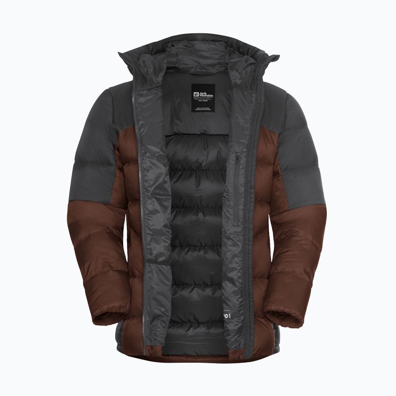 Geacă cu puf pentru bărbați Jack Wolfskin Nebelhorn Down Hoody hot choc 9