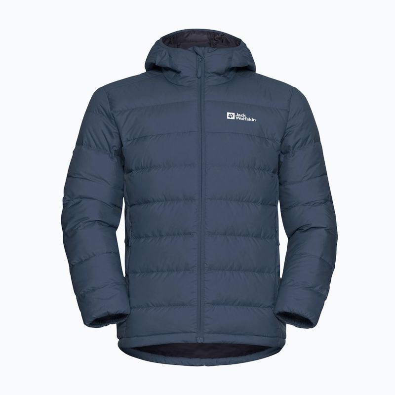 Geacă cu puf pentru bărbați Jack Wolfskin Ather Down Hoody midnight sky/dark navy 7