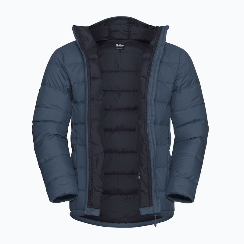 Geacă cu puf pentru bărbați Jack Wolfskin Ather Down Hoody midnight sky/dark navy 9
