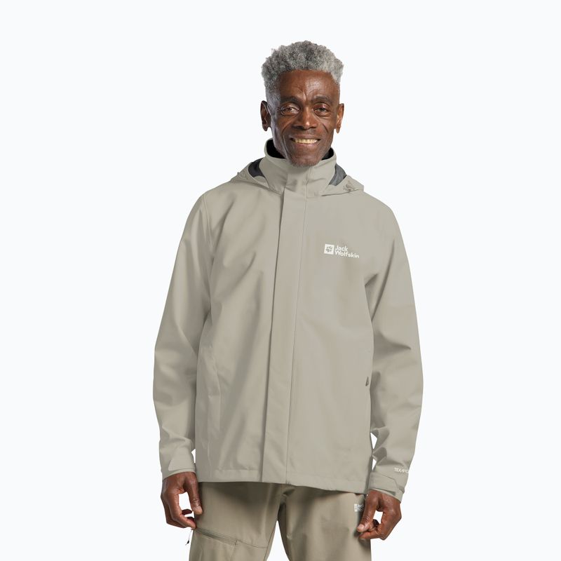 Geacă de ploaie pentru bărbați Jack Wolfskin Trailtime 2L linen