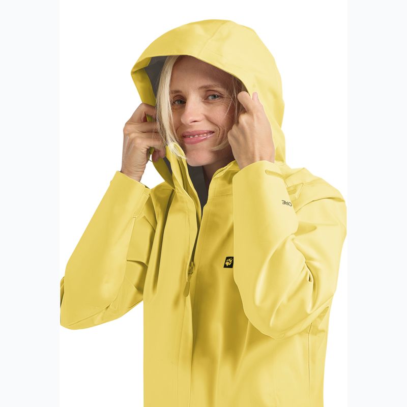 Geacă de ploaie pentru femei Jack Wolfskin Trailtime 2L lemon ice 5
