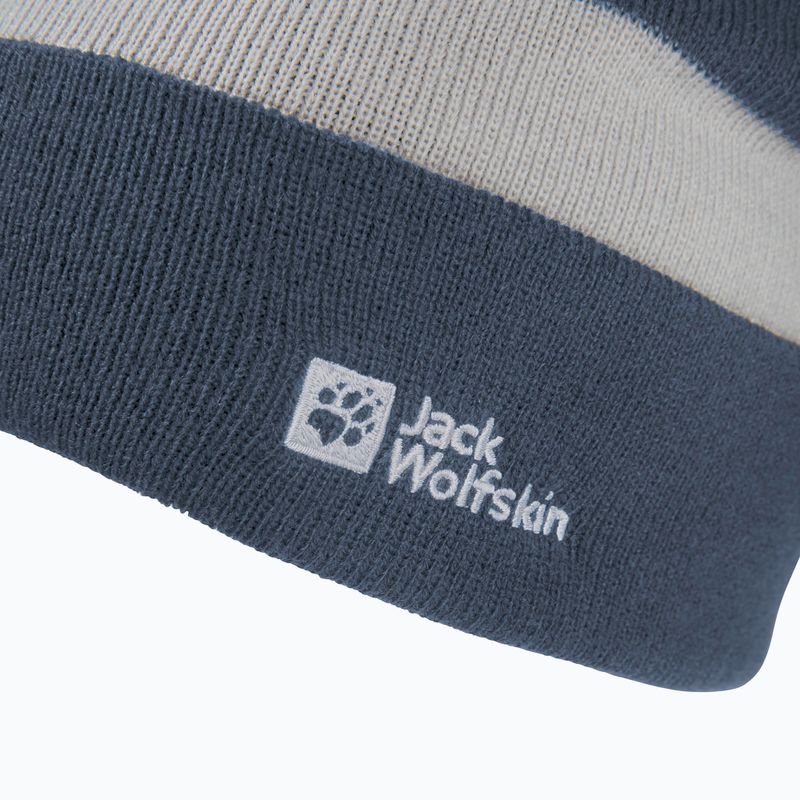 Căciulă de iarnă pentru copii Jack Wolfskin Stripy Knit midnight sky 3