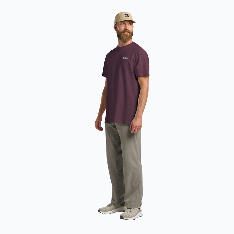 Tricou bărbați Jack Wolfskin Essential amaranth 2