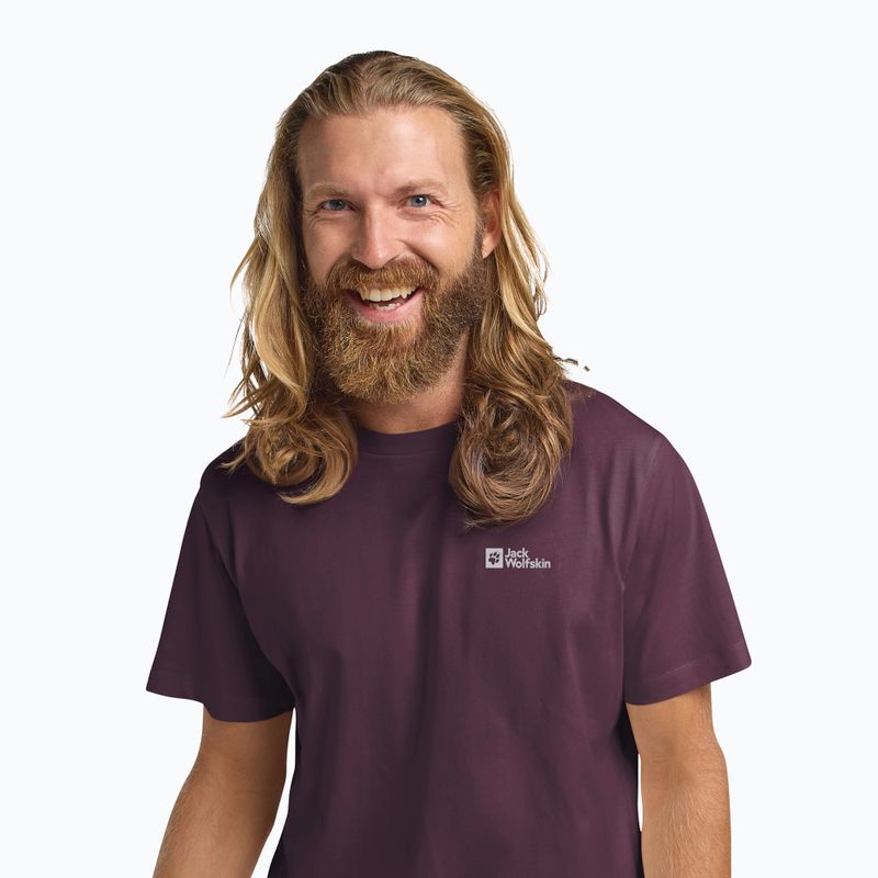 Tricou bărbați Jack Wolfskin Essential amaranth 4