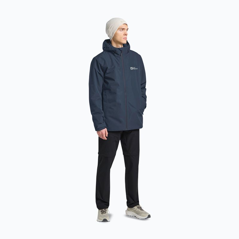 Geacă 3în1 pentru bărbați Jack Wolfskin Taubenberg 3In1 midnight sky 2
