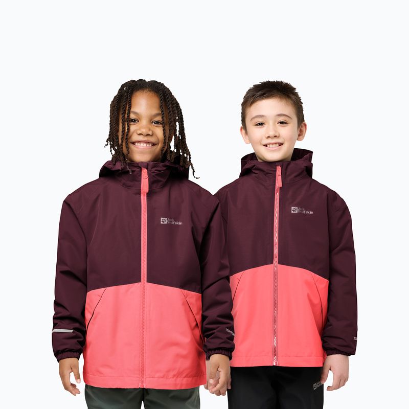 Geacă 3în1 pentru copii Jack Wolfskin Iceland 3IN1 sunset coral 7