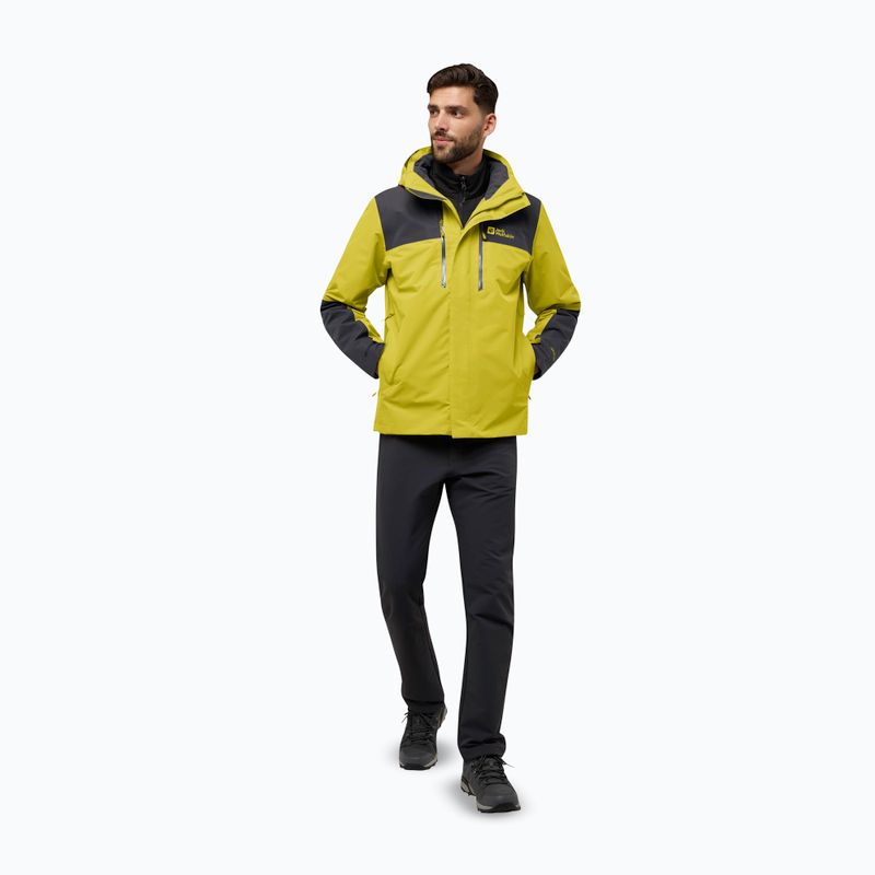 Geacă 3în1 pentru bărbați Jack Wolfskin Jasper 3In1 chartreuse 2