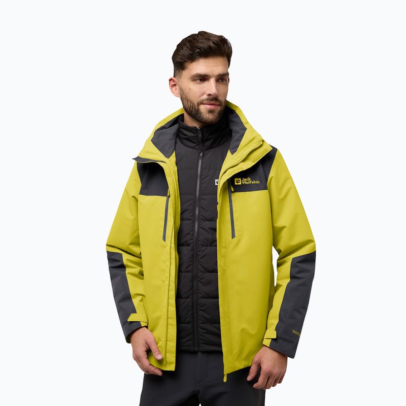 Geacă 3în1 pentru bărbați Jack Wolfskin Jasper 3In1 chartreuse 4
