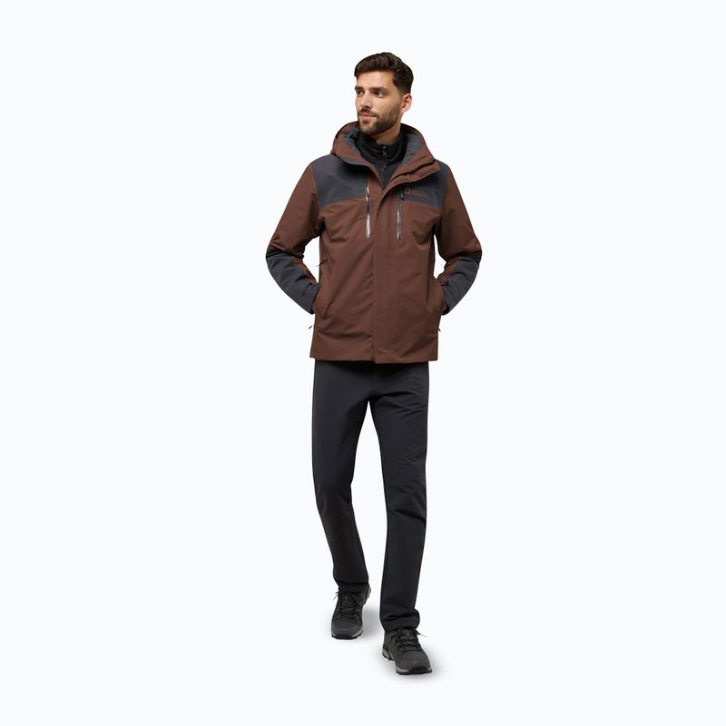 Geacă 3în1 pentru bărbați Jack Wolfskin Jasper 3In1 hot choc 2