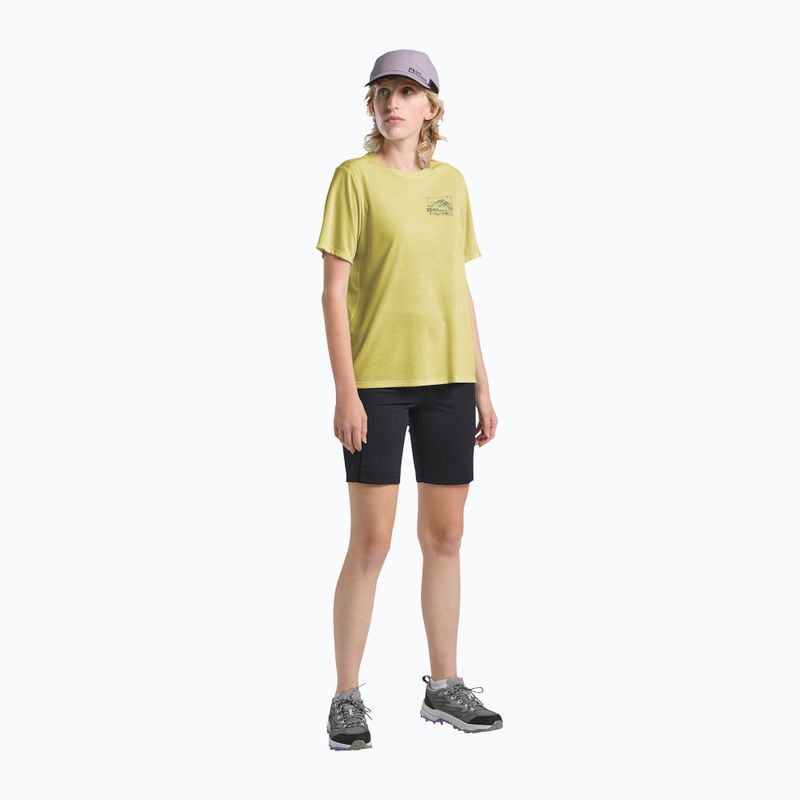 Tricou pentru femei Jack Wolfskin Vonnan Graphic ridge leaf lemon ice 2