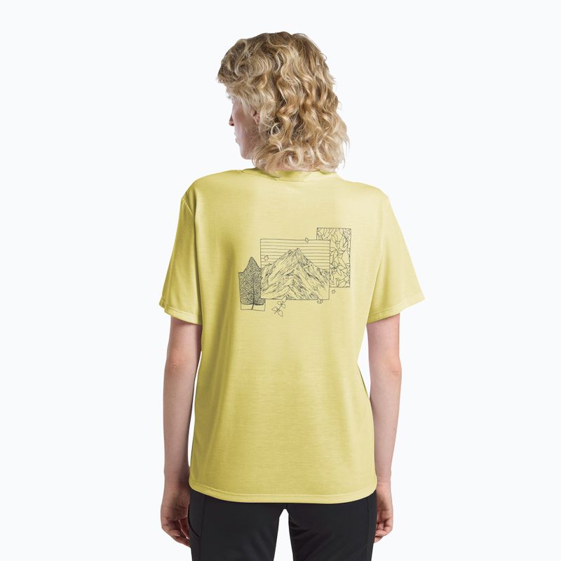 Tricou pentru femei Jack Wolfskin Vonnan Graphic ridge leaf lemon ice 3