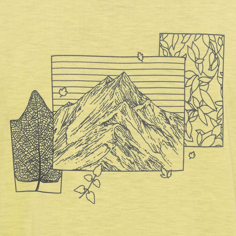 Tricou pentru femei Jack Wolfskin Vonnan Graphic ridge leaf lemon ice 7