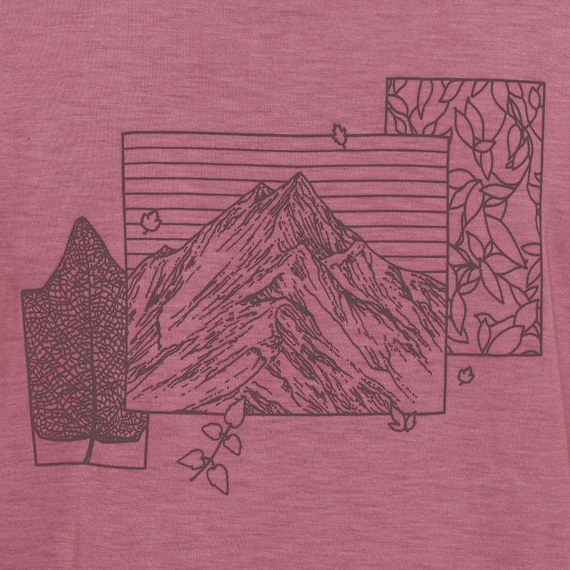 Tricou pentru femei Jack Wolfskin Vonnan Graphic ridge leaf raisin 7