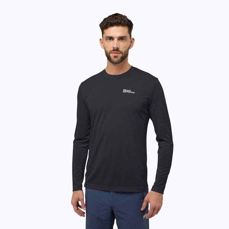 Longsleeve pentru bărbați Jack Wolfskin Vonnan black