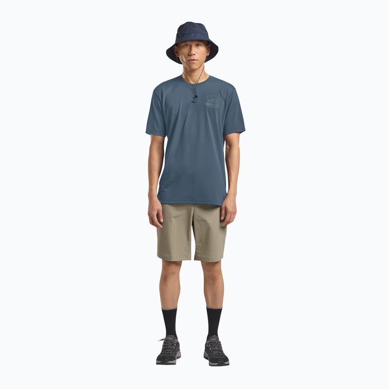 Tricou bărbați Jack Wolfskin Vonnan Graphic peak trail midnight sky 2