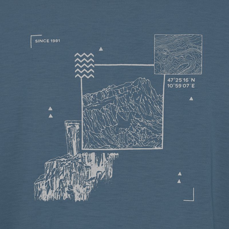 Tricou bărbați Jack Wolfskin Vonnan Graphic peak trail midnight sky 8