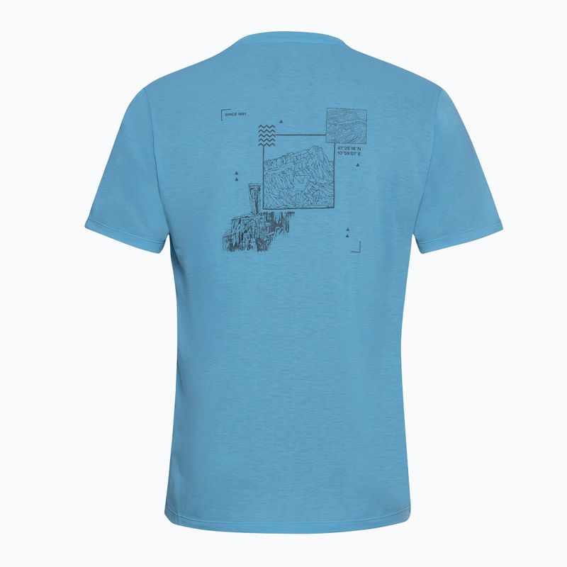 Tricou pentru bărbați Jack Wolfskin Vonnan Graphic peak trail sky blue 7