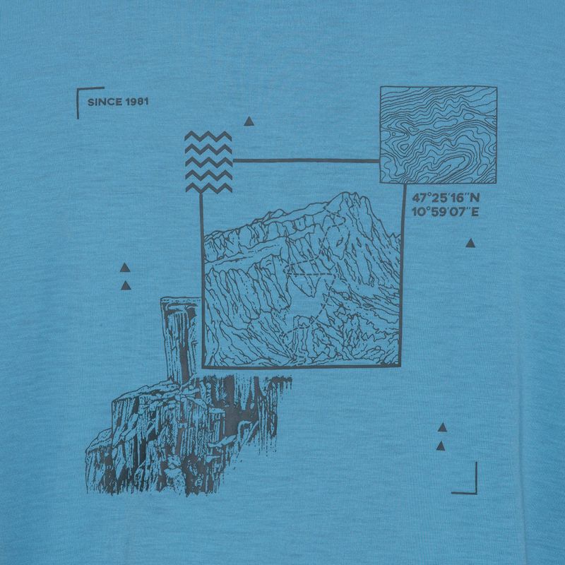 Tricou pentru bărbați Jack Wolfskin Vonnan Graphic peak trail sky blue 8