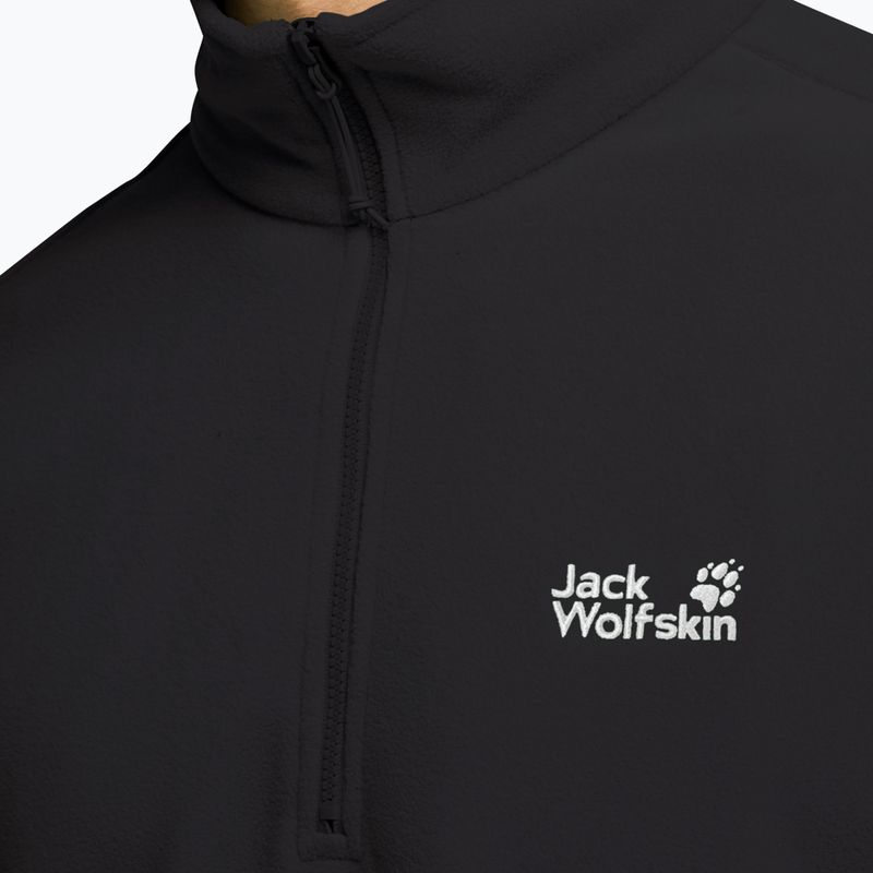 Bluză fleece pentru bărbați Jack Wolfskin Taunus 100 Half Zip black 4