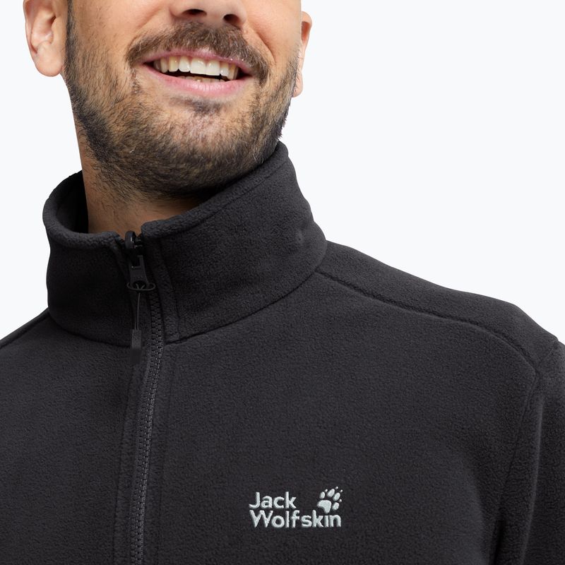 Bluză fleece pentru bărbați Jack Wolfskin Taunus 200 Full Zip black 4