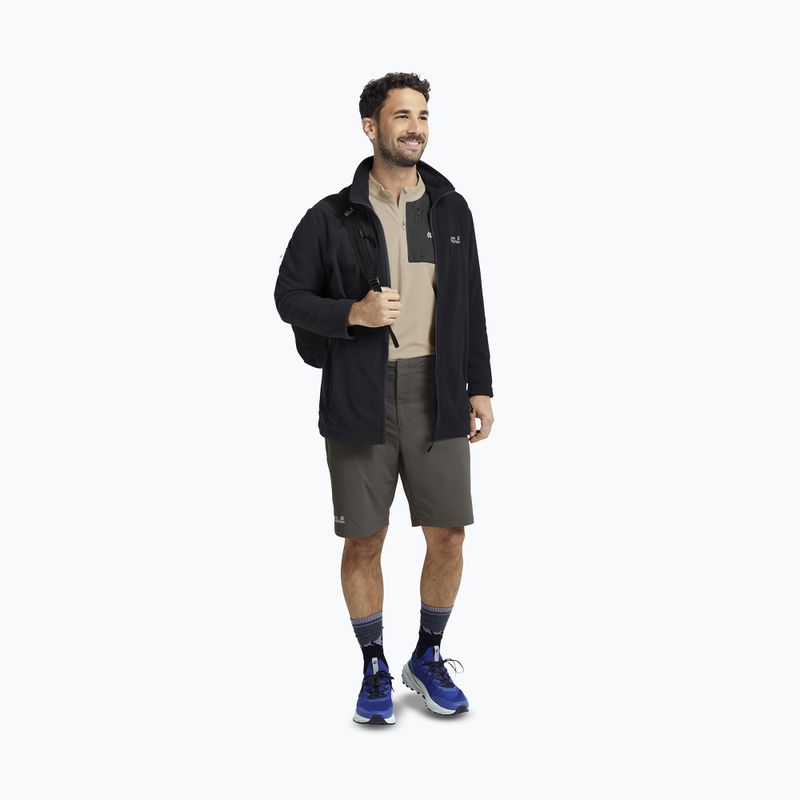 Bluză fleece pentru bărbați Jack Wolfskin Taunus 100 Full Zip black 2