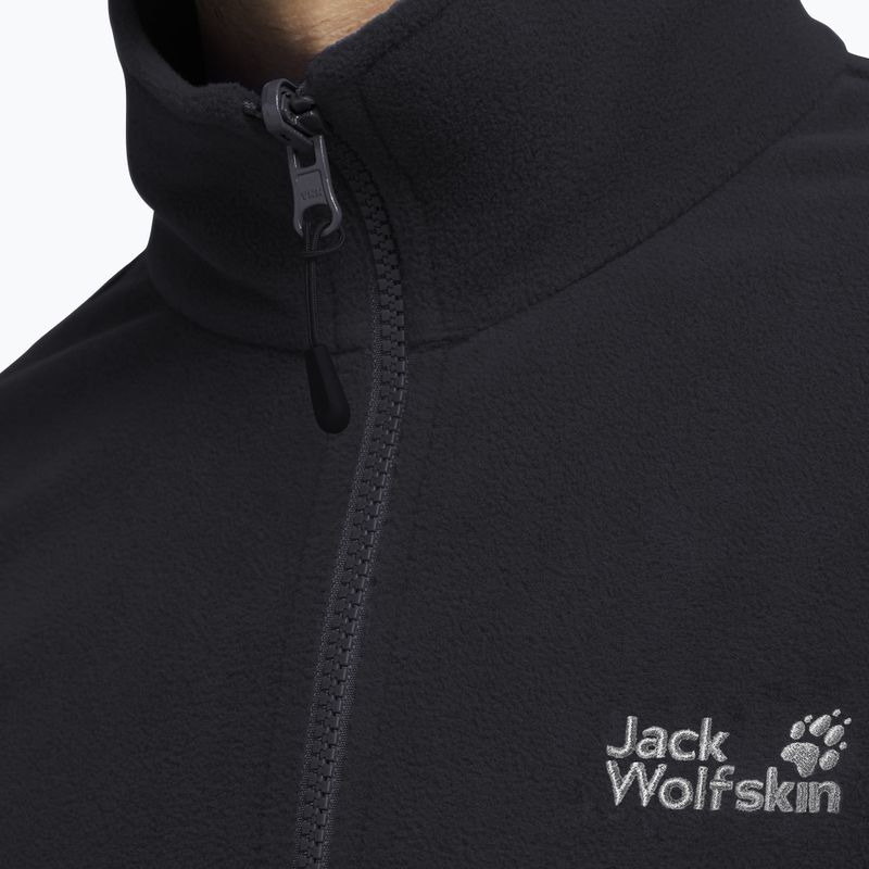 Bluză fleece pentru bărbați Jack Wolfskin Taunus 100 Full Zip black 4
