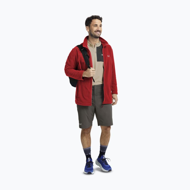 Bluză fleece pentru bărbați Jack Wolfskin Taunus 100 Full Zip siren red 2