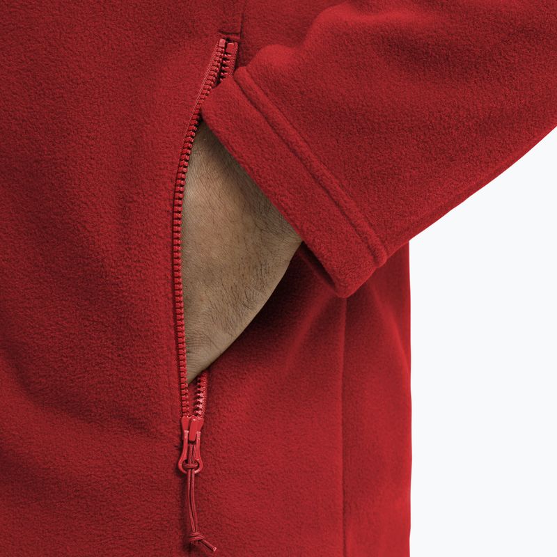 Bluză fleece pentru bărbați Jack Wolfskin Taunus 100 Full Zip siren red 5