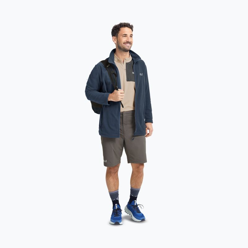 Bluză fleece pentru bărbați Jack Wolfskin Taunus 100 Full Zip midnight sky 2