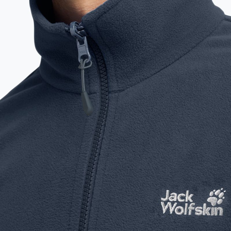 Bluză fleece pentru bărbați Jack Wolfskin Taunus 100 Full Zip midnight sky 4