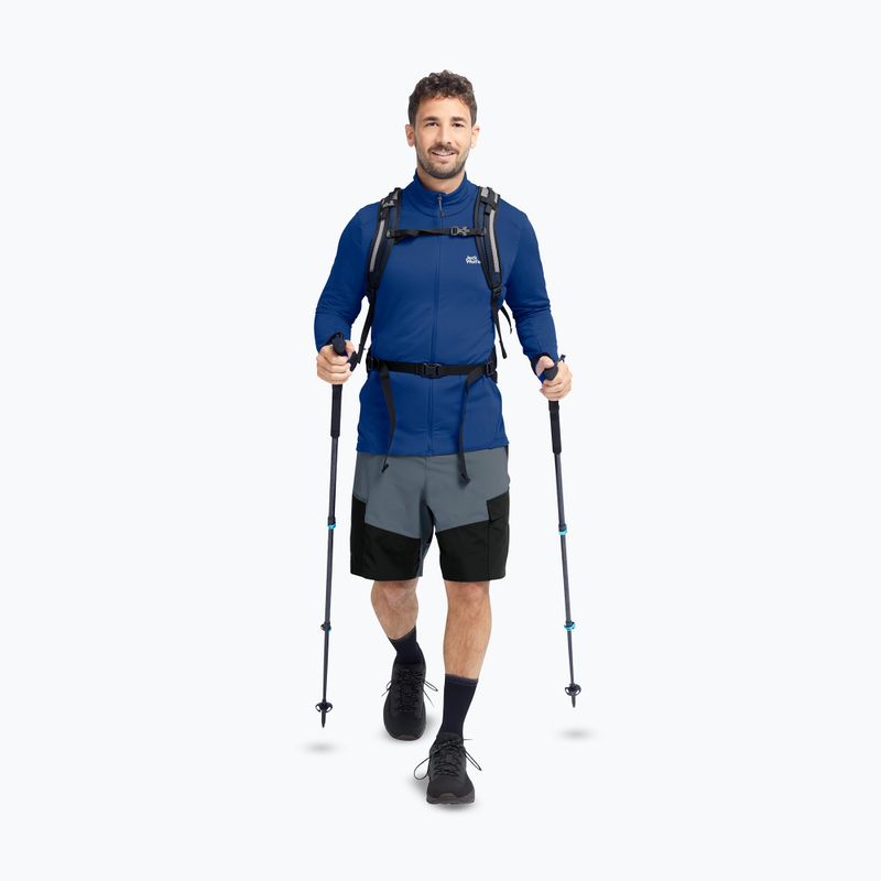 Bluză de trekking pentru bărbați Jack Wolfskin Litestride Full Zip blue orchid 2