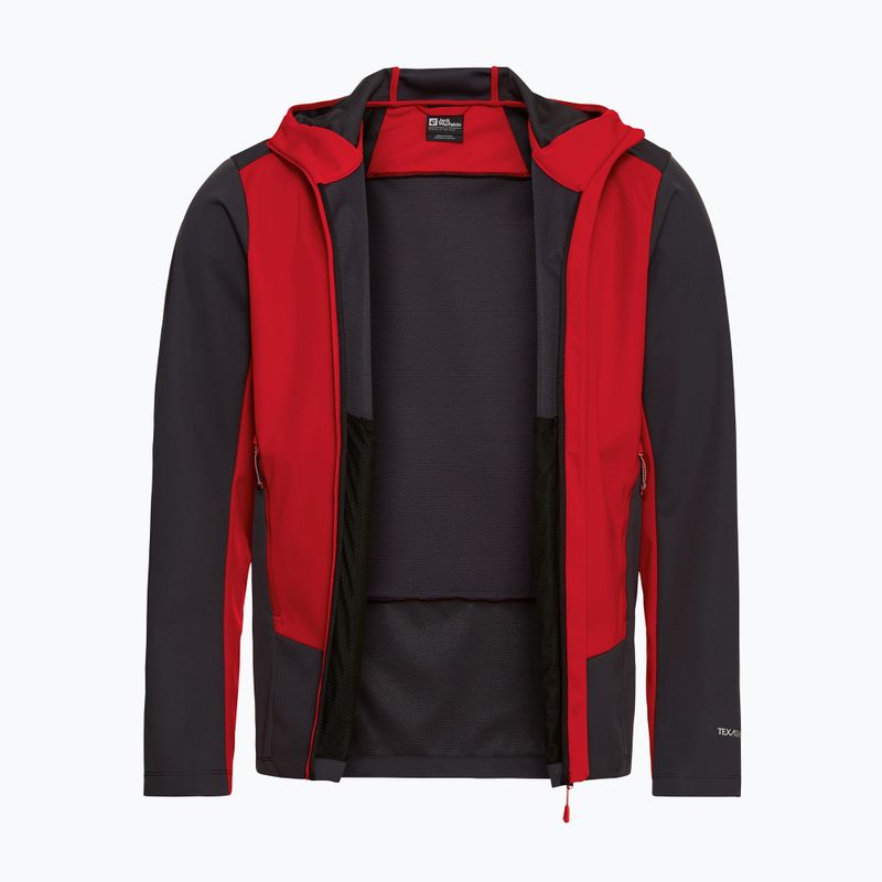 Geacă softshell pentru bărbați Jack Wolfskin Skyvail siren red 9