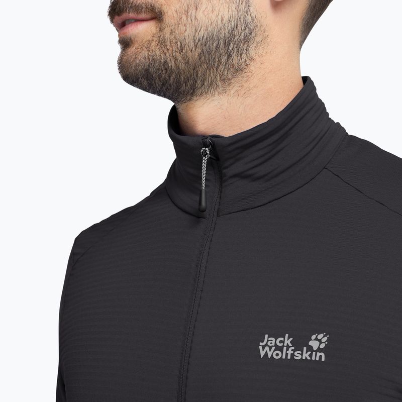 Bluză de trekking pentru bărbați Jack Wolfskin Litestride Full Zip black 4