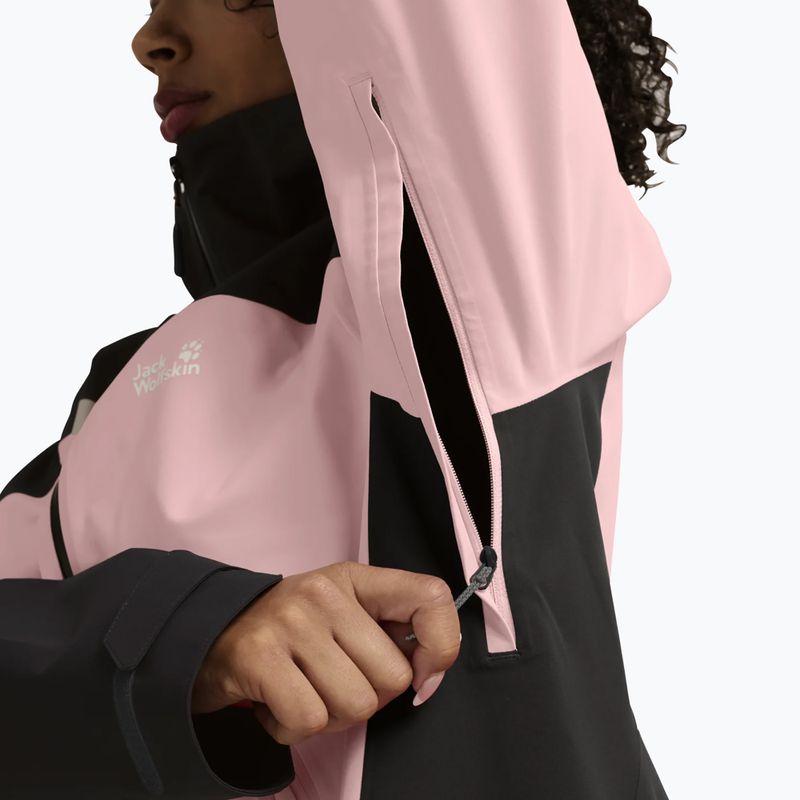 Geacă de ploaie pentru femei Jack Wolfskin Rockpaw 3L rosegarden 5