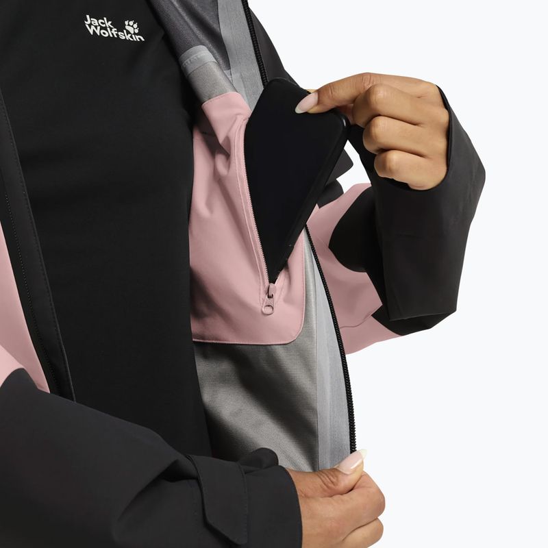 Geacă de ploaie pentru femei Jack Wolfskin Rockpaw 3L rosegarden 6