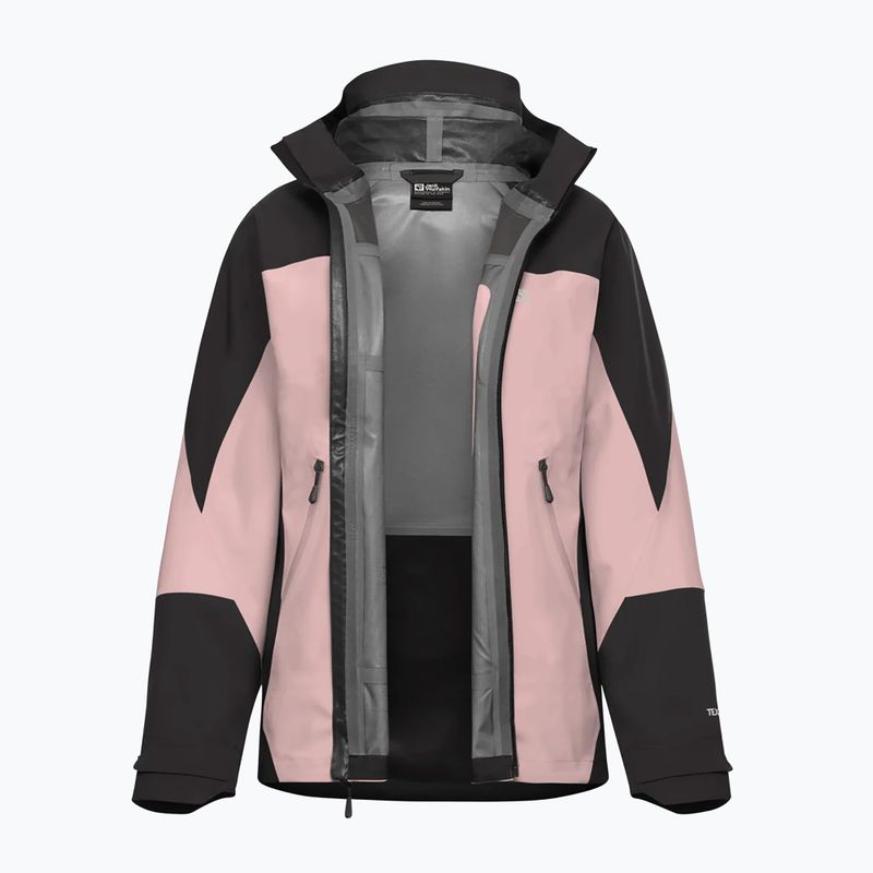 Geacă de ploaie pentru femei Jack Wolfskin Rockpaw 3L rosegarden 9