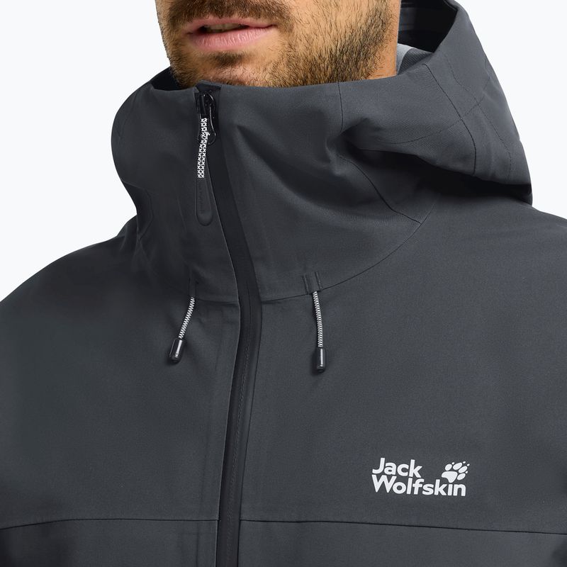Geacă de ploaie pentru bărbați Jack Wolfskin Rockpaw 3L phantom 4