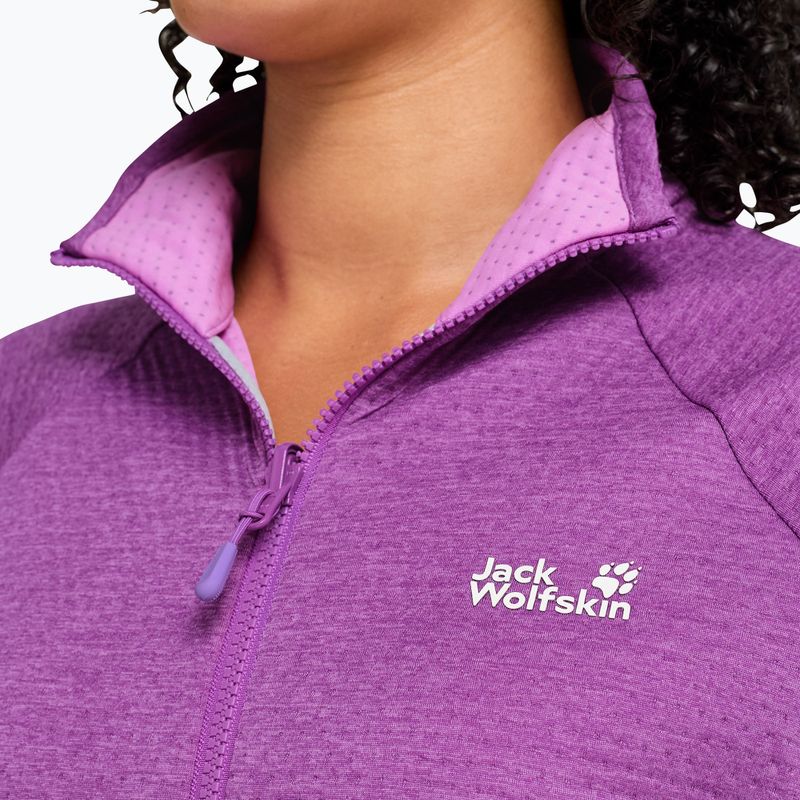 Bluză fleece pentru femei Jack Wolfskin Anytrail Full Zip freesia 4
