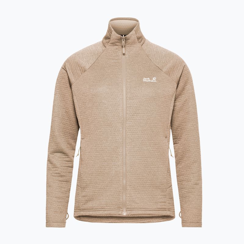 Bluză fleece pentru femei Jack Wolfskin Anytrail Full Zip oat 7