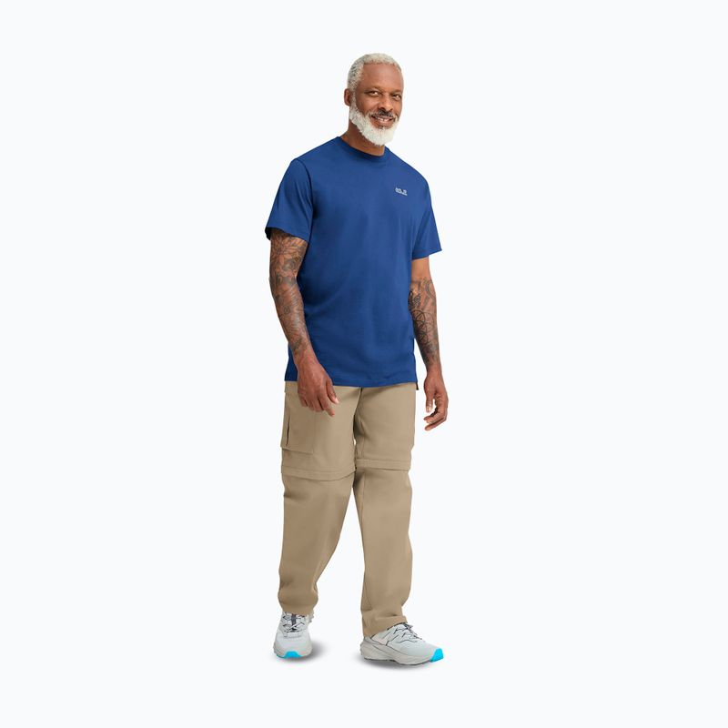 Tricou pentru bărbați Jack Wolfskin Essential blue orchid 2