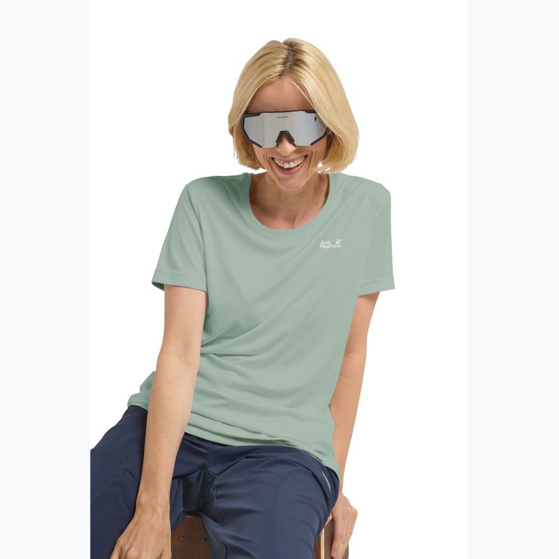 Tricou de trekking pentru femei Jack Wolfskin Tech T green zinnia 4