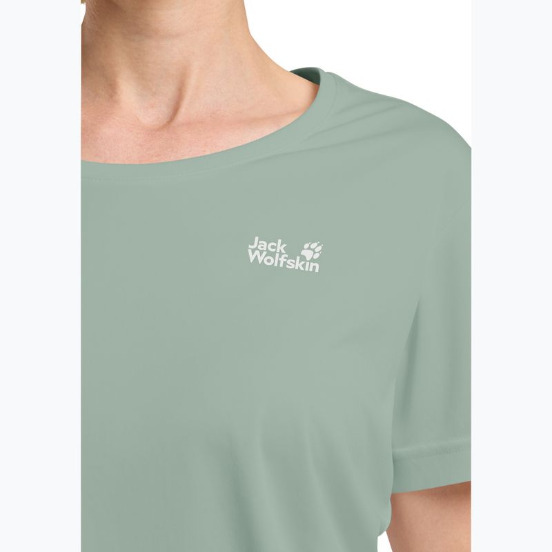 Tricou de trekking pentru femei Jack Wolfskin Tech T green zinnia 5