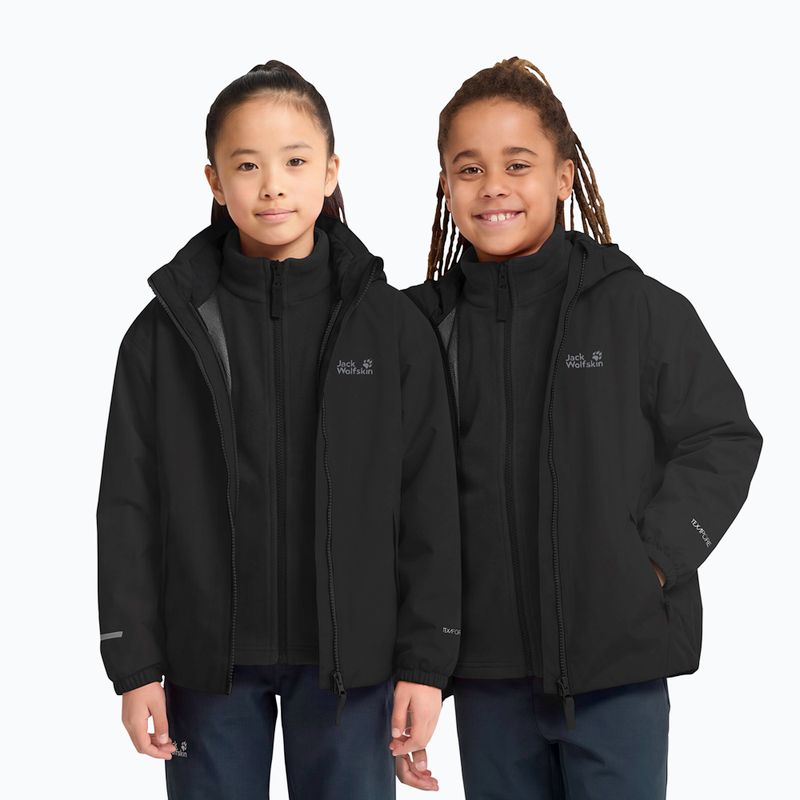 Geacă 3în1 pentru copii Jack Wolfskin Iceland 3IN1 2026 black 6