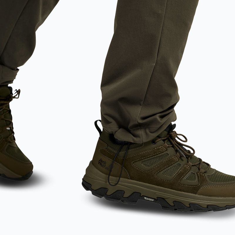 Pantaloni de trekking pentru bărbați Jack Wolfskin Activate Flex obsidian moss 6