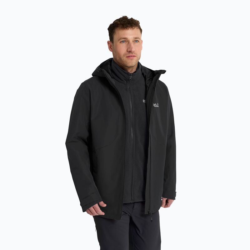 Geacă 3în1 pentru bărbați Jack Wolfskin Stonetrail 3In1 black 4