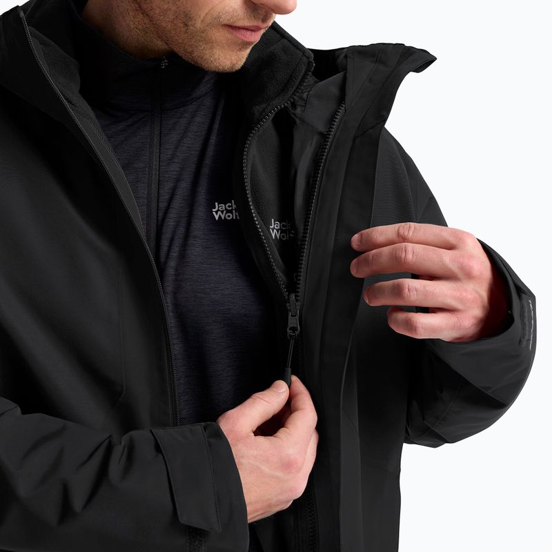 Geacă 3în1 pentru bărbați Jack Wolfskin Stonetrail 3In1 black 8
