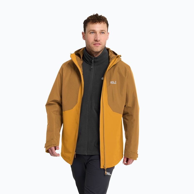 Geacă 3în1 pentru bărbați Jack Wolfskin Stonetrail 3In1 burly yellow jw 4