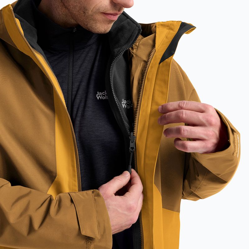 Geacă 3în1 pentru bărbați Jack Wolfskin Stonetrail 3In1 burly yellow jw 8