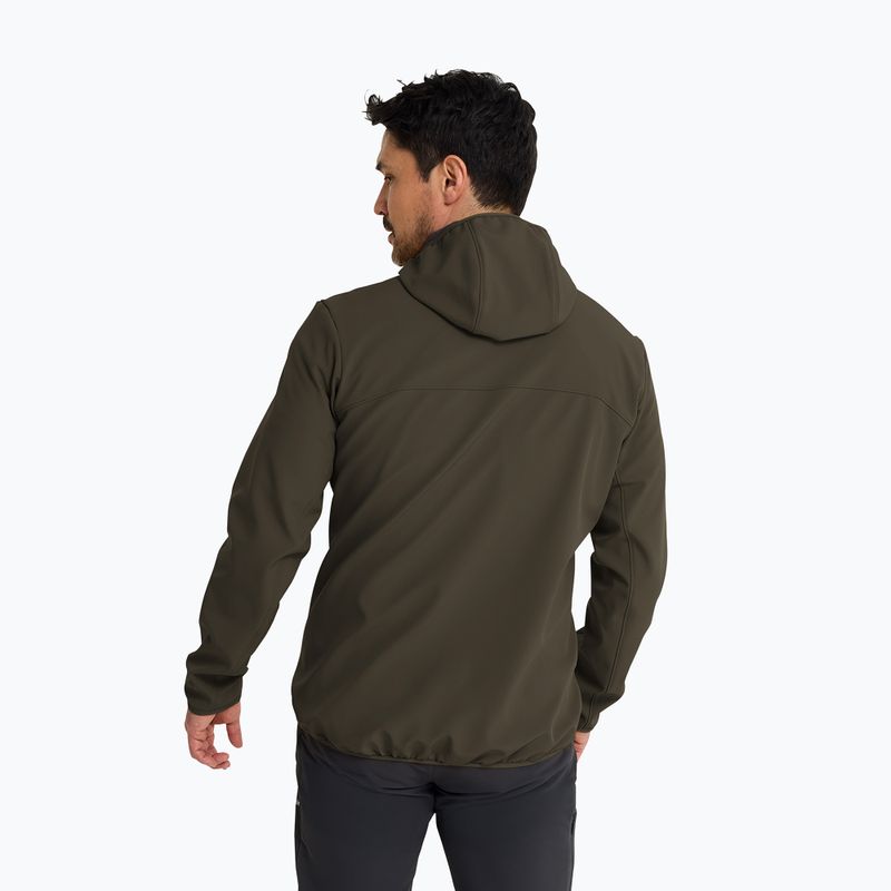 Geacă rezistentă la vânt pentru bărbați Jack Wolfskin Wild Winds Hooded obsidian moss 3